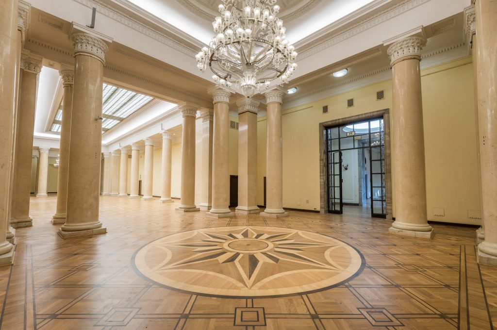 Hallway inside the Palace of Culture, Warsaw