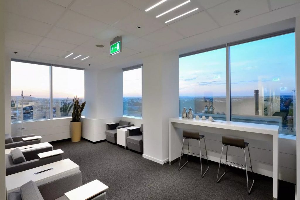 Serviced office featuring large windows allowing for plenty natural light